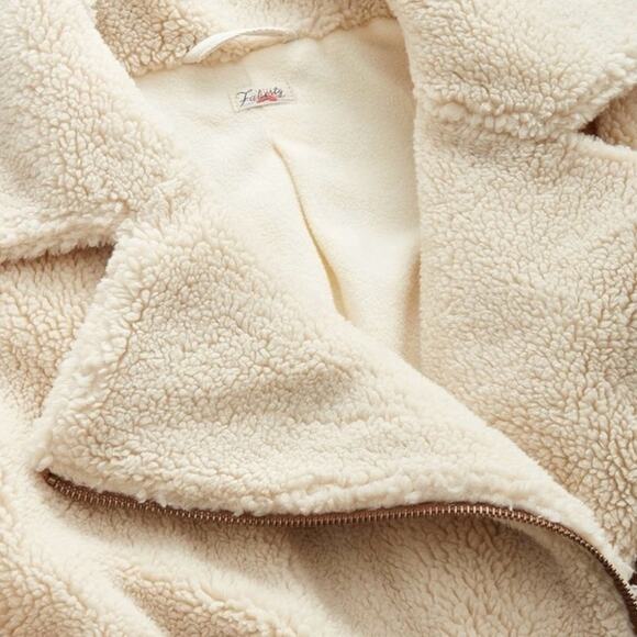 Faherty Montana Moto Shearling Jacket (size S) - Picture 2 of 7